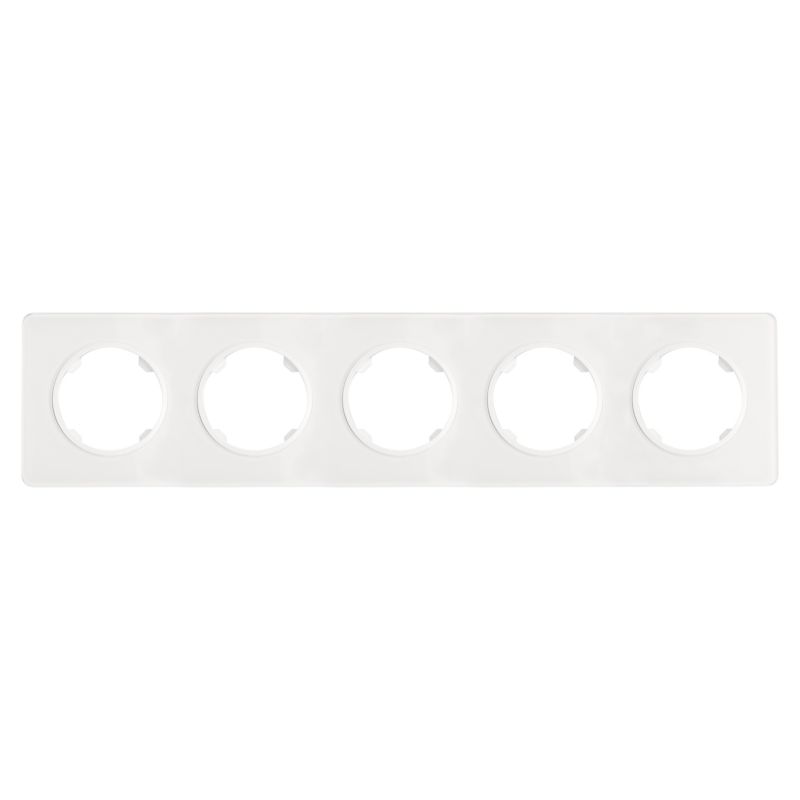 DPM Solid Oval femplads glasramme hvid