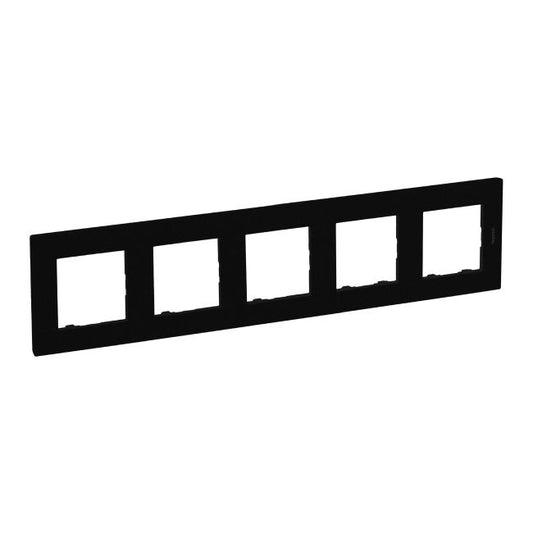 Legrand Niloe Step femdobbelt ramme i mat‑sort