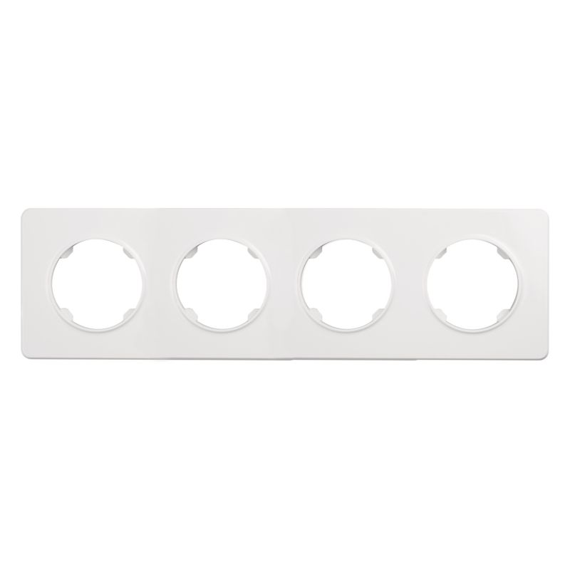 DPM Solid Oval firedobbelt ramme i hvid