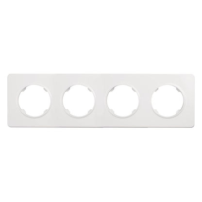 DPM Solid Oval firedobbelt ramme i hvid