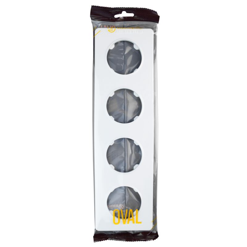 DPM Solid Oval firedobbelt ramme i hvid