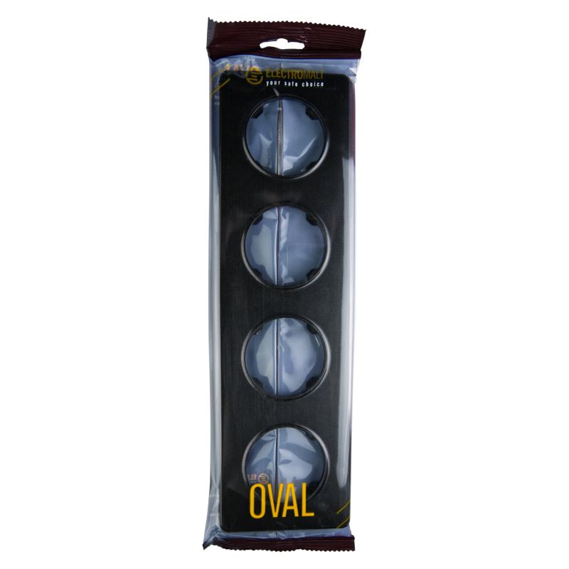 DPM Solid Oval firedobbelt ramme i mat-sort