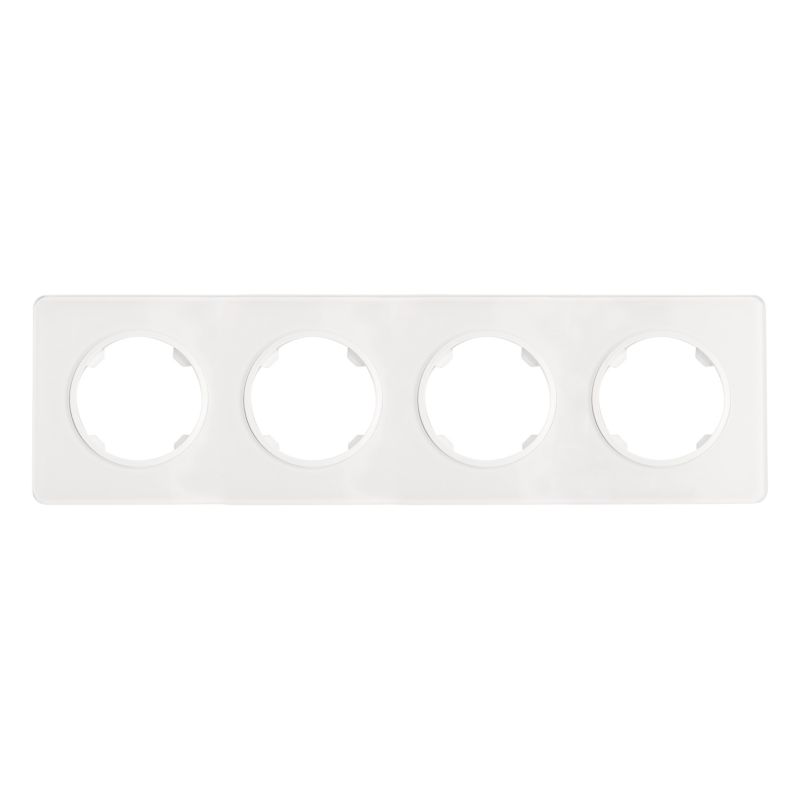DPM Solid Oval fire‑dobbelt ramme i hvidt glas