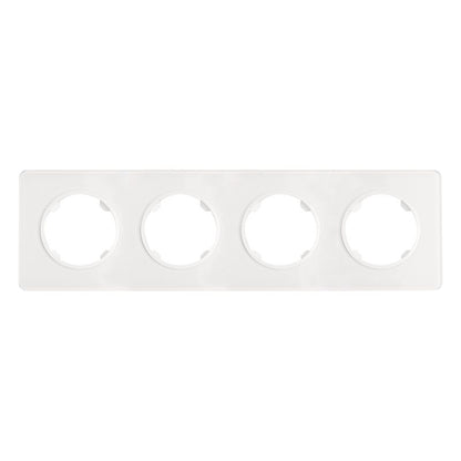 DPM Solid Oval fire‑dobbelt ramme i hvidt glas
