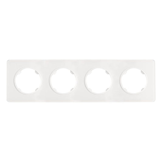 DPM Solid Oval fire‑dobbelt ramme i hvidt glas