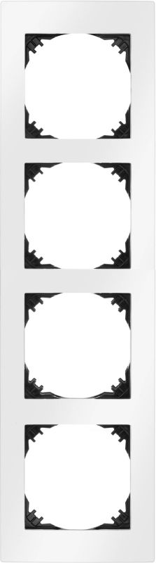 Elektro-Plast Vestra hvid firedobbelt indbygningsramme