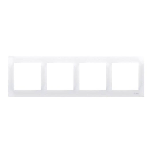 Kontakt-Simon S54 hvid firedobbelt ramme til indbygning