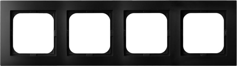 Ospel As sort firedobbelt indbygningsramme