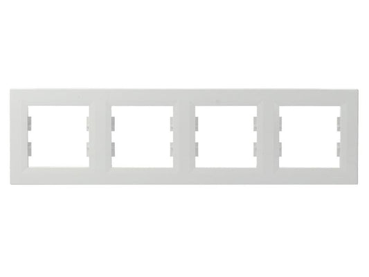 Schneider Electric Asfora hvid vandret firedobbelt ramme