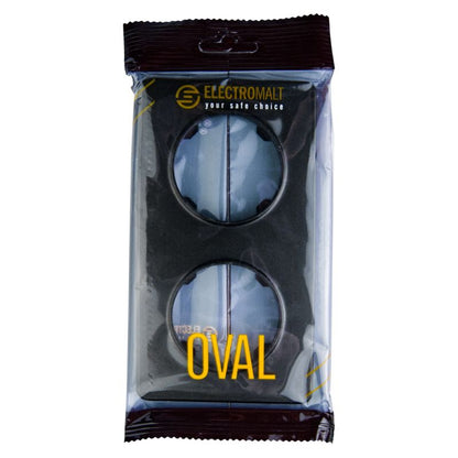 Dobbelt ramme DPM Solid Oval sort