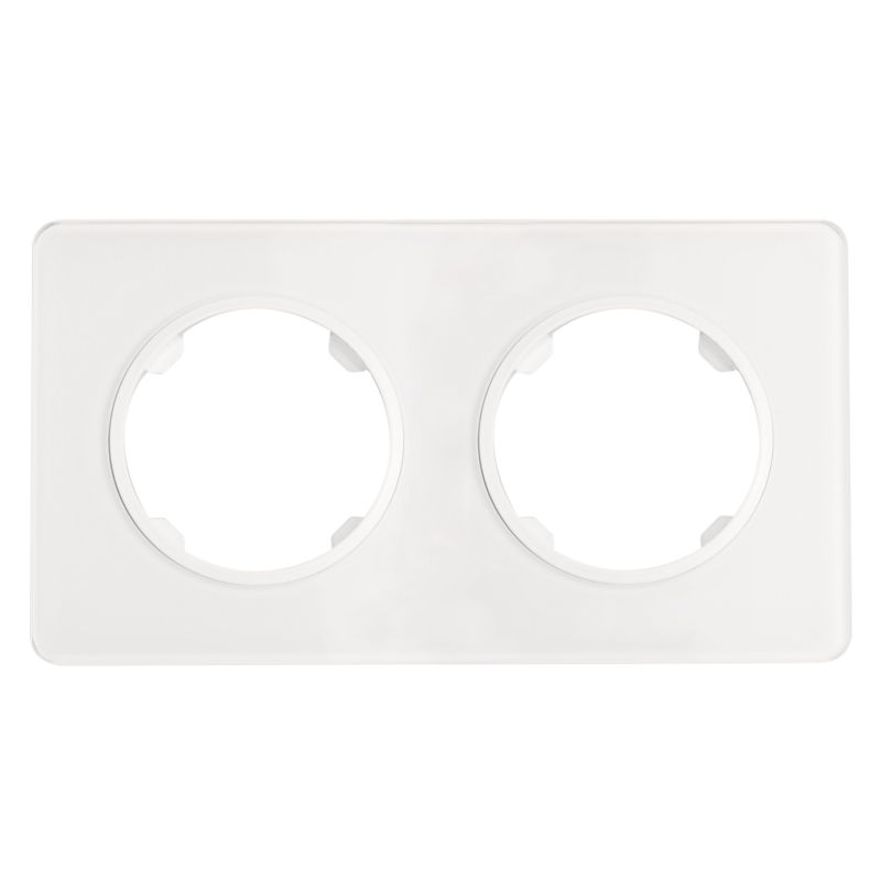 Dobbelt ramme DPM Solid Oval i hvidt glas