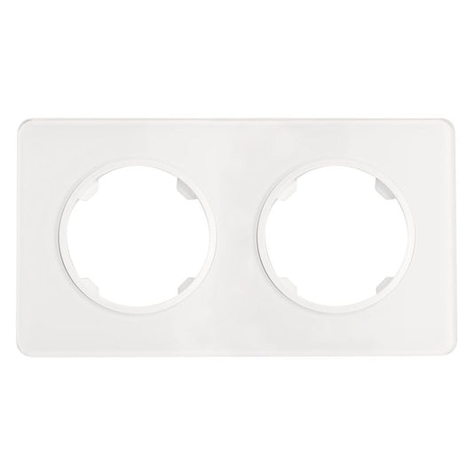 Dobbelt ramme DPM Solid Oval i hvidt glas