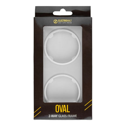 Dobbelt ramme DPM Solid Oval i hvidt glas