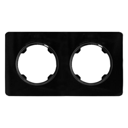 Dobbelt ramme DPM Solid Oval i sort glas