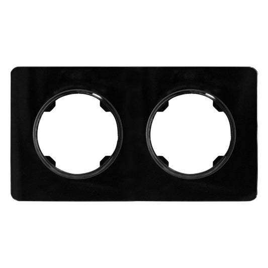 Dobbelt ramme DPM Solid Oval i sort glas