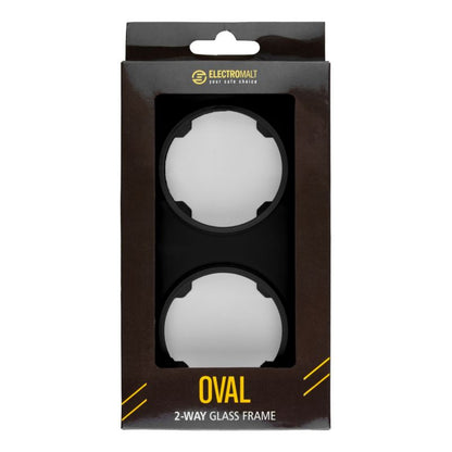 Dobbelt ramme DPM Solid Oval i sort glas