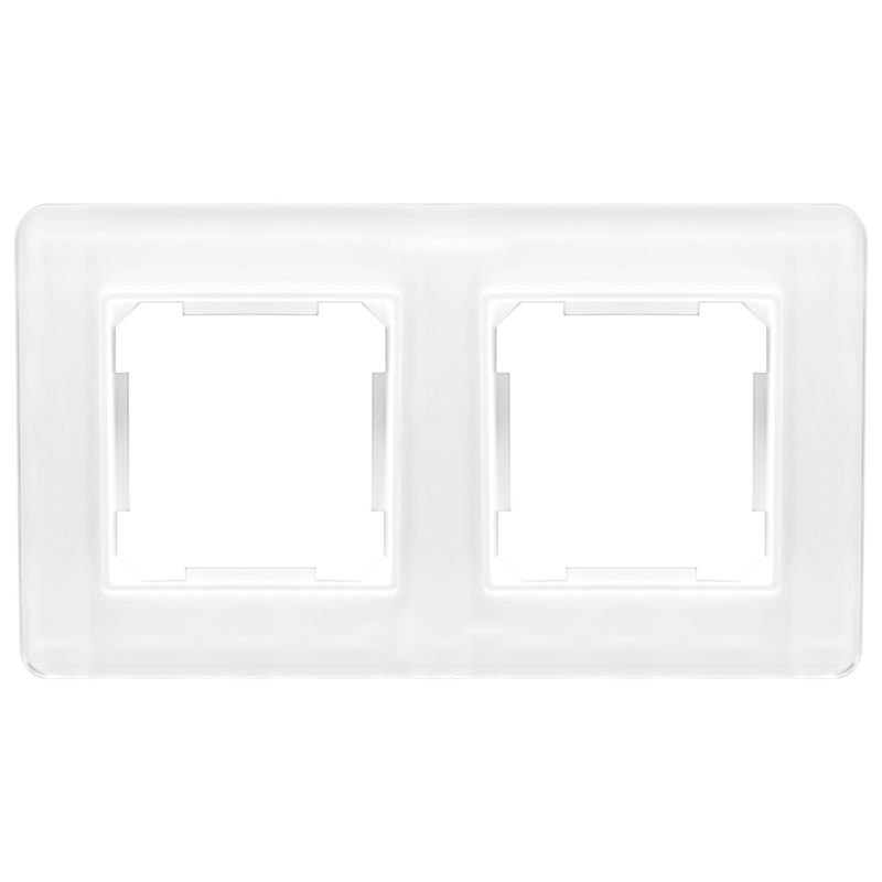 Dobbelt ramme DPM Solid QUAD glas hvid