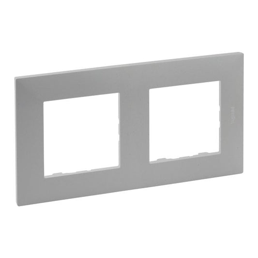 Dobbelt ramme Legrand Niloe Step aluminium