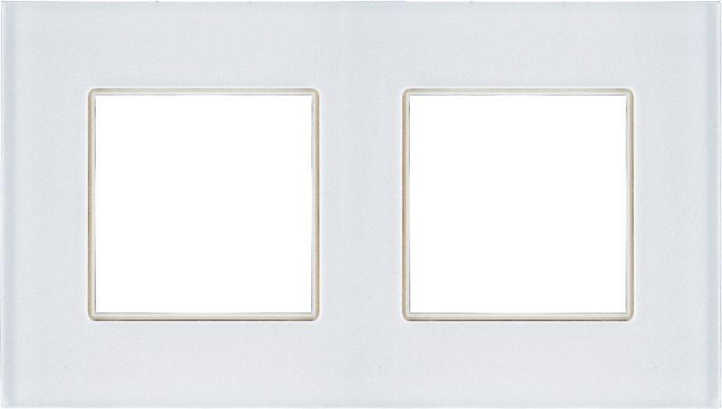 Dobbeltramme Rosa i krystalklar hvid glas