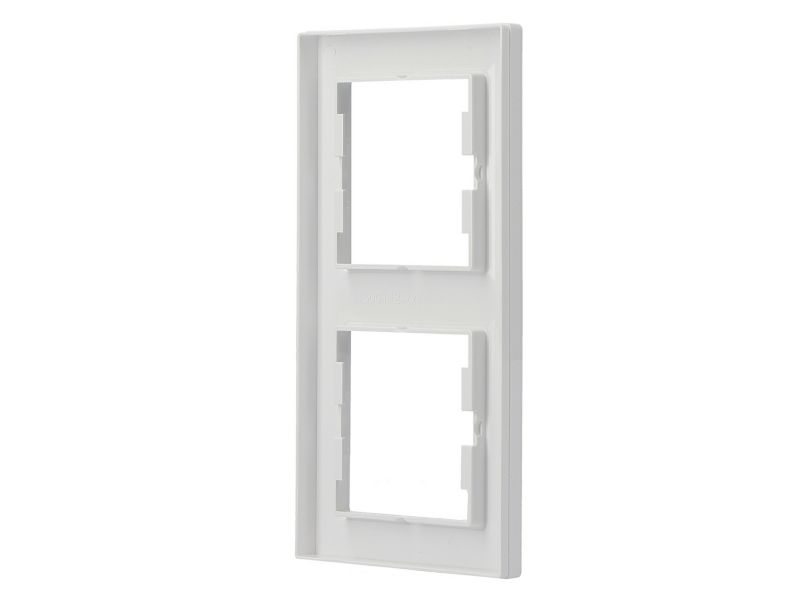 Dobbeltramme Schneider Electric Asfora lodret hvid