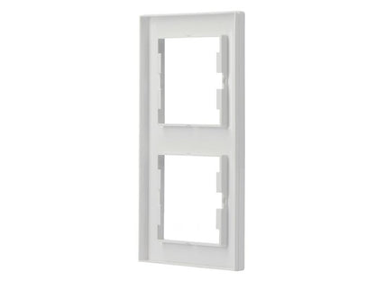 Dobbeltramme Schneider Electric Asfora lodret hvid