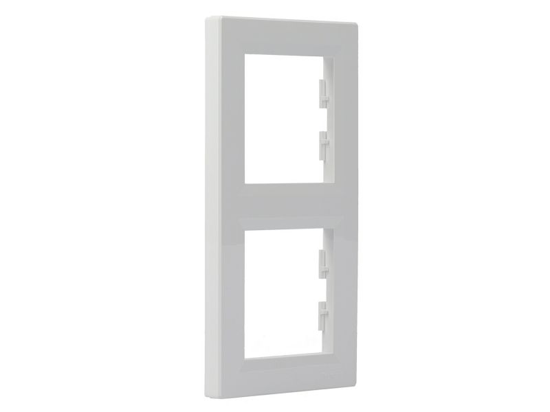 Dobbeltramme Schneider Electric Asfora lodret hvid