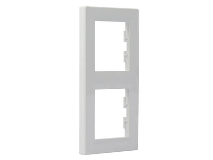 Dobbeltramme Schneider Electric Asfora lodret hvid