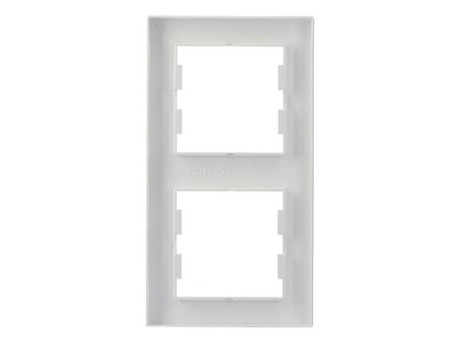 Dobbeltramme Schneider Electric Asfora lodret hvid