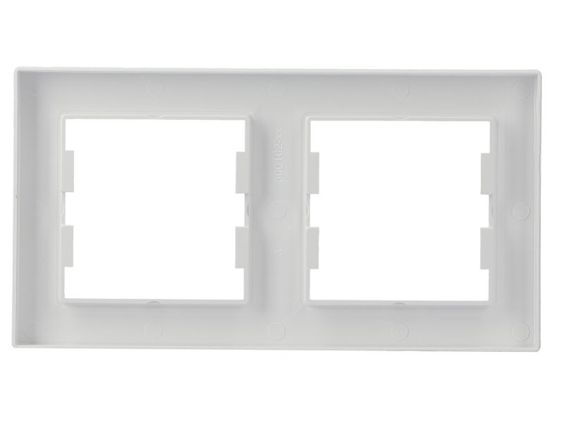 Schneider Electric Asfora dobbeltramme vandret hvid