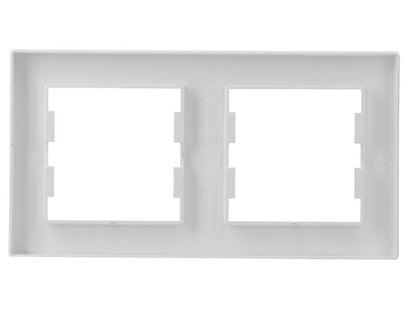 Schneider Electric Asfora dobbeltramme vandret hvid