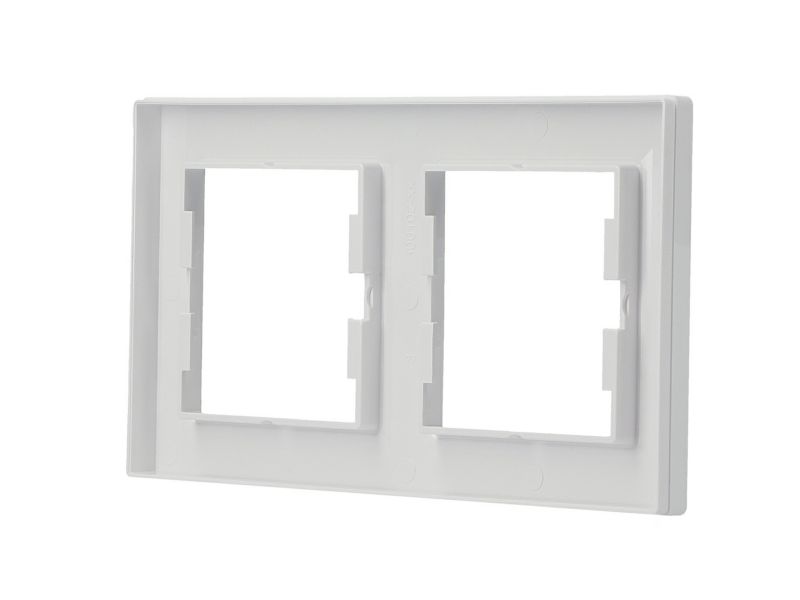 Schneider Electric Asfora dobbeltramme vandret hvid