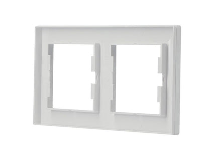 Schneider Electric Asfora dobbeltramme vandret hvid