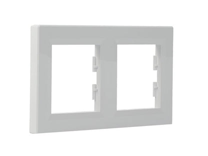 Schneider Electric Asfora dobbeltramme vandret hvid