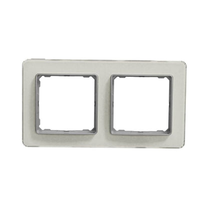 Dobbelt ramme Schneider Electric Sedna Design&Elements hvid glas