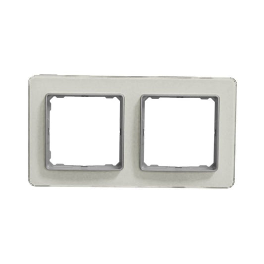 Dobbelt ramme Schneider Electric Sedna Design&Elements hvid glas
