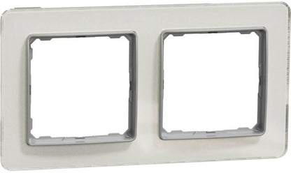 Dobbelt ramme Schneider Electric Sedna Design&Elements hvid glas