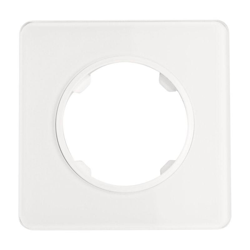DPM Solid Oval enkelt ramme i hvidt glas