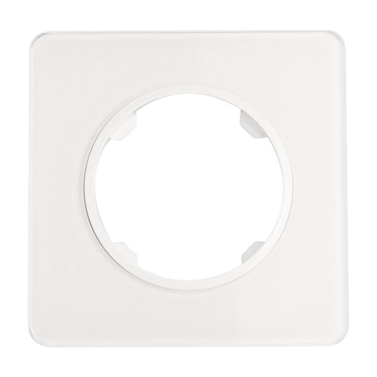 DPM Solid Oval enkelt ramme i hvidt glas