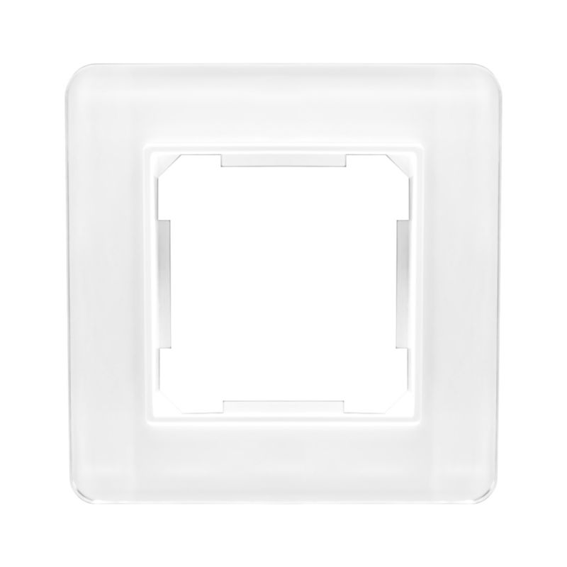 DPM Solid QUAD enkelt ramme i hvidt glas