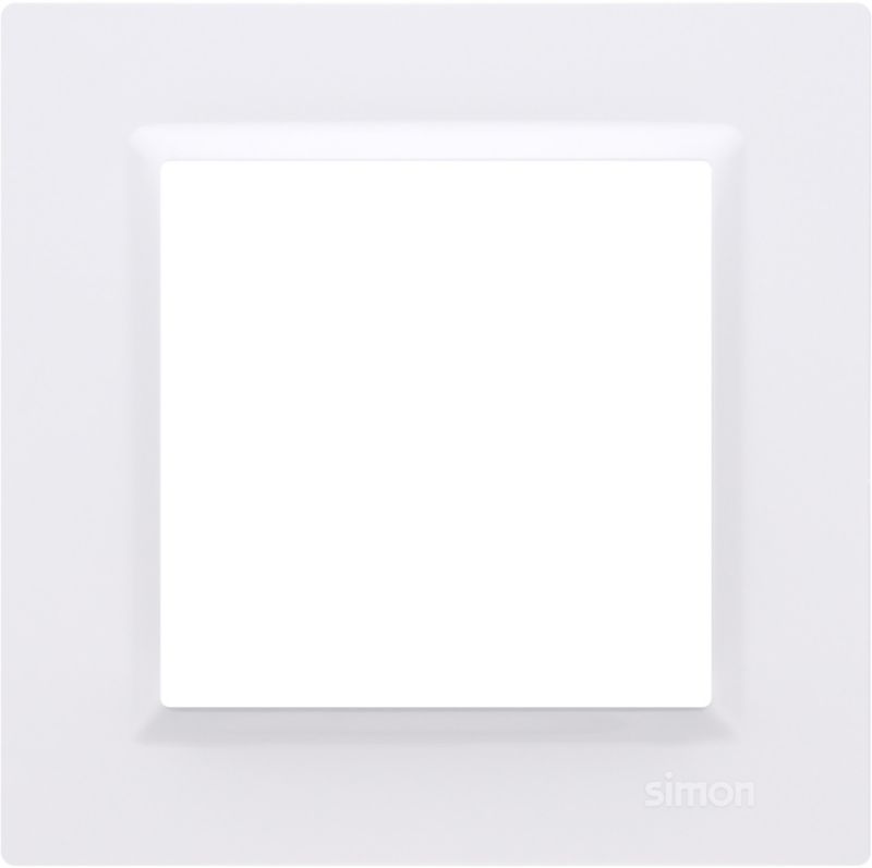 Kontakt-Simon S10 universel enkelt indbygningsramme i hvid