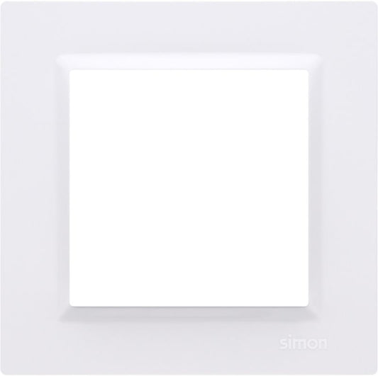 Kontakt-Simon S10 universel enkelt indbygningsramme i hvid