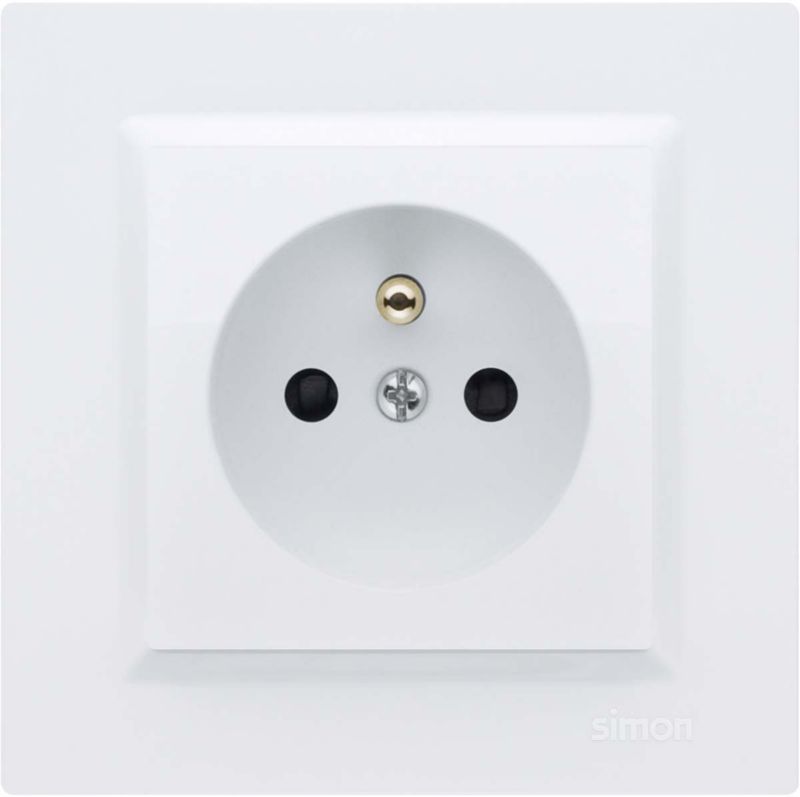 Kontakt-Simon S10 universel enkelt indbygningsramme i hvid