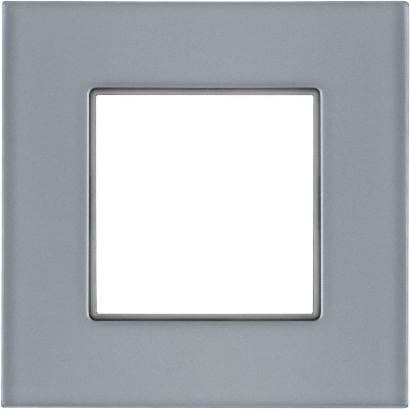 Rosa enkelt ramme i glas med metallisk sølvfinish