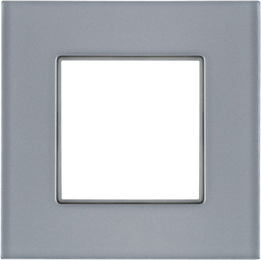 Rosa enkelt ramme i glas med metallisk sølvfinish