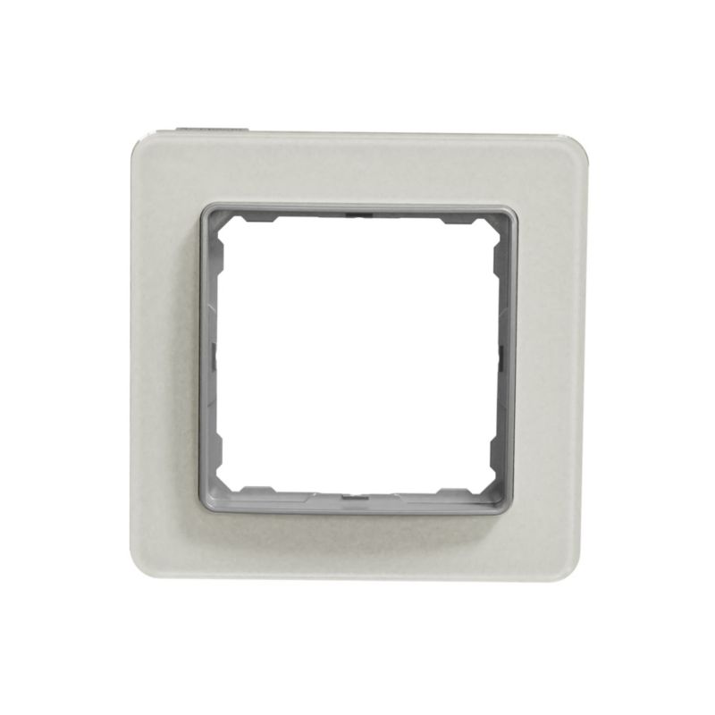 Schneider Electric Sedna Design&Elements enkelt ramme i hvidt glas