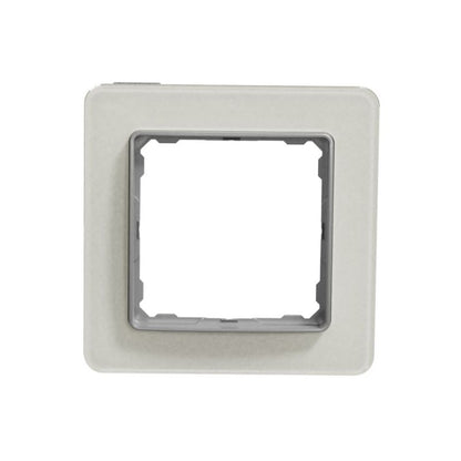 Schneider Electric Sedna Design&Elements enkelt ramme i hvidt glas