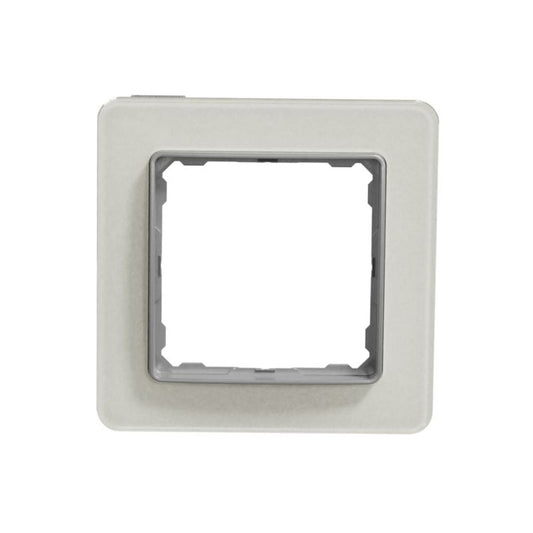 Schneider Electric Sedna Design&Elements enkelt ramme i hvidt glas