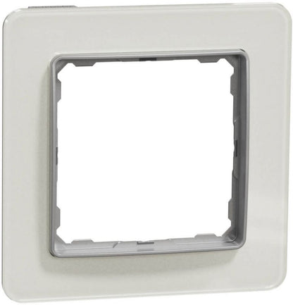 Schneider Electric Sedna Design&Elements enkelt ramme i hvidt glas