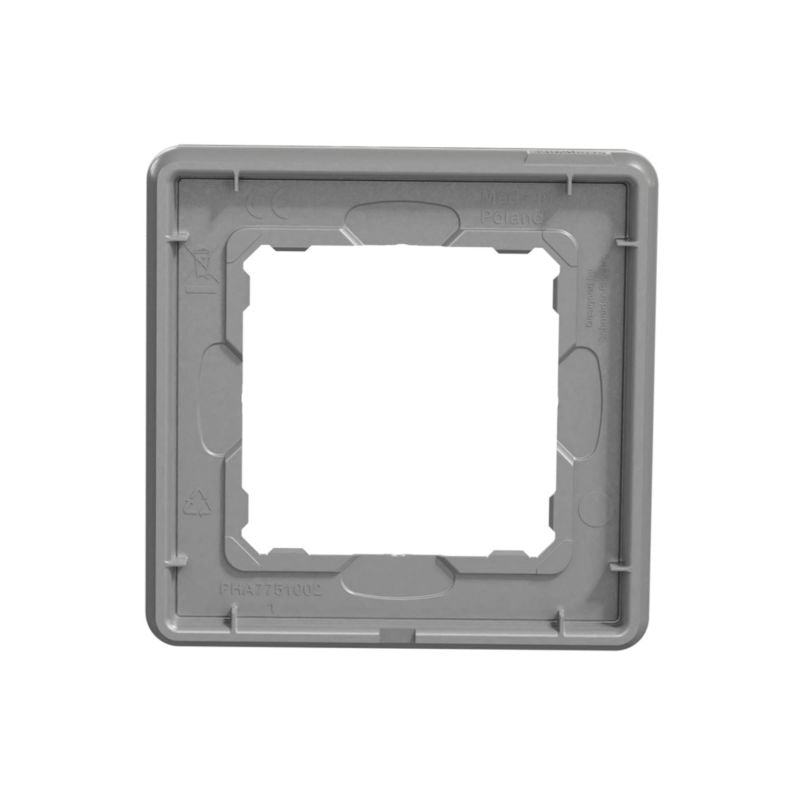 Schneider Electric Sedna Design&Elements enkelt ramme i hvidt glas