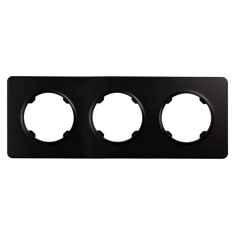 DPM Solid Oval tredobbelt ramme i sort